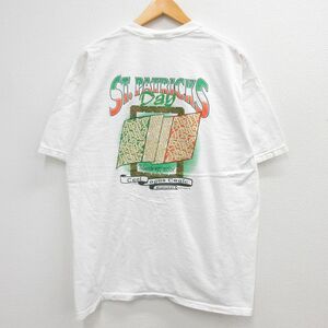 XL/古着 半袖 ビンテージ Tシャツ メンズ 00s ST.PATRICKS 大きいサイズ コットン クルーネック 白 ホワイト 23jun16 中古