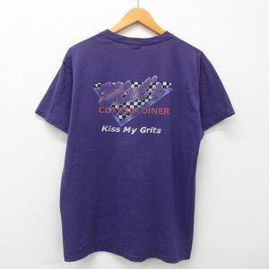 XL/古着 半袖 ビンテージ Tシャツ メンズ 00s Mels ピジョンフォージ クルーネック 紫 パープル 23apr11 中古
