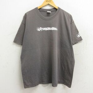 XL/古着 半袖 ビンテージ Tシャツ メンズ 00s ネイティブ 大きいサイズ コットン クルーネック 濃グレー 23apr04 中古