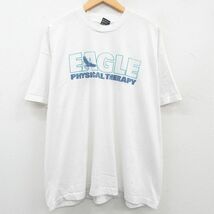 XL/古着 半袖 ビンテージ Tシャツ メンズ 90s EAGLE 大きいサイズ クルーネック 白 ホワイト 霜降り 23apr21 中古_画像1