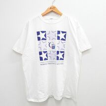 XL/古着 半袖 ビンテージ Tシャツ メンズ 00s 星 アメリカ癌協会 コットン クルーネック 白 ホワイト 23jul24 中古_画像1