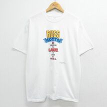 L/古着 半袖 ビンテージ Tシャツ メンズ 90s BOSS MOTTO クルーネック 白 ホワイト 23aug19 中古_画像1