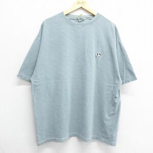 XL/古着 ビッグドッグス 半袖 ビンテージ Tシャツ メンズ 90s 犬 大きいサイズ コットン クルーネック 青緑系 23aug16 中古