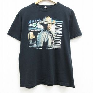 L/古着 半袖 ビンテージ ロック バンド Tシャツ メンズ 00s ジェイソンアルディーン コットン クルーネック 黒 ブラック 21jul22 中古