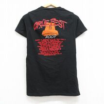 S/古着 半袖 ビンテージ ロック バンド Tシャツ メンズ 00s Crue Fese フェス ゴッドスマック モトリークルー コットン クルーネック_画像2