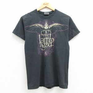 S/古着 ヘインズ 半袖 ビンテージ ロック バンド Tシャツ メンズ 00s ラムオブグッド コットン クルーネック 黒 ブラック 23may27 中古