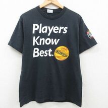 L/古着 半袖 ビンテージ Tシャツ メンズ 90s カジノ コットン クルーネック 黒 ブラック 23may23 中古_画像1