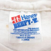 XL/古着 ヘインズ 半袖 ビンテージ Tシャツ メンズ 90s PICK3 テキサス宝くじ 大きいサイズ コットン クルーネック 白 ホワイト spe 23_画像6
