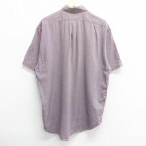 XL/古着 ラルフローレン ゴルフ 半袖 ブランド シャツ メンズ 90s ワンポイントロゴ BLAKE 千鳥格子 ロング丈 大きいサイズ コットン ボタ_画像3