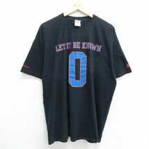 XL/古着 半袖 ビンテージ Tシャツ メンズ 00s アディダス adidas ワンポイントロゴ LET IT BE KNOWN コットン クルーネック 黒 ブラック sp_画像1