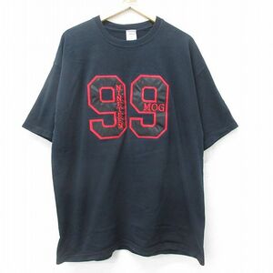 XL/古着 半袖 ビンテージ Tシャツ メンズ 00s 99 大きいサイズ コットン クルーネック 黒 ブラック spe 24mar13 中古