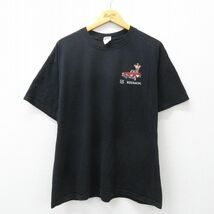 XL/古着 半袖 ビンテージ Tシャツ メンズ 00s ルート66 コットン クルーネック 黒 ブラック 24mar14 中古_画像2