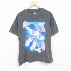 L/古着 半袖 Tシャツ メンズ HYPE MEANS NOTHING コットン クルーネック グレー 霜降り 24mar16 中古