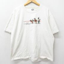 XL/古着 半袖 ビンテージ Tシャツ メンズ 90s インディアン 刺繍 大きいサイズ コットン クルーネック 生成り 24mar18 中古_画像1