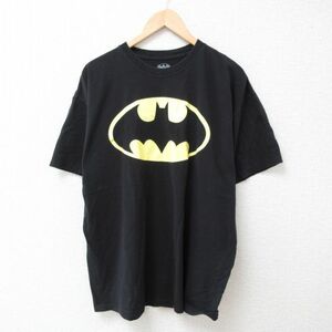 XL/古着 半袖 Tシャツ メンズ DCコミックス バットマン BATMAN コットン クルーネック 黒 ブラック 24mar18 中古