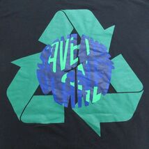 XL/古着 半袖 Tシャツ メンズ SAVE THE PLANET 胸ポケット付き 大きいサイズ クルーネック 黒 ブラック 24mar18 中古_画像4