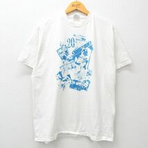 XL/古着 ヘインズ 半袖 ビンテージ Tシャツ メンズ 90s ジョンレノン ニクソン大統領 車 コットン クルーネック 白 ホワイト spe 24mar19_画像1