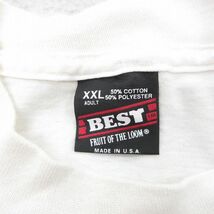 XL/古着 フルーツオブザルーム 半袖 ビンテージ Tシャツ メンズ 90s 自転車 オープンロード 大きいサイズ クルーネック 白 ホワイト 24mar1_画像5