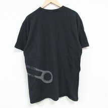 L/古着 半袖 Tシャツ メンズ スナップオン スパナ 工具 両面プリント コットン クルーネック 黒 ブラック 24mar19 中古_画像2