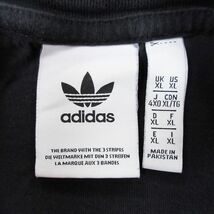 XL/古着 アディダス adidas 半袖 ブランド Tシャツ メンズ ビッグロゴ リーフ トレフォイル 大きいサイズ コットン クルーネック 黒 ブラッ_画像3