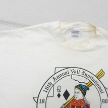 XL/古着 ヘインズ 半袖 ビンテージ Tシャツ メンズ 00s トランプ ヒューストン コットン クルーネック 白 ホワイト 24mar19 中古_画像4