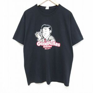 XL/古着 ジャージーズ 半袖 Tシャツ メンズ Good Fellas グッドフェローズ クルーネック 黒 ブラック 24mar21 中古