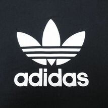 XL/古着 アディダス adidas 半袖 Tシャツ メンズ ビッグロゴ リーフトレフォイル 大きいサイズ コットン クルーネック 黒 ブラック 24mar21_画像2