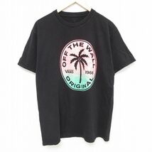 L/古着 バンズ VANS 半袖 Tシャツ メンズ 木 クルーネック 黒 ブラック 24mar21 中古_画像1