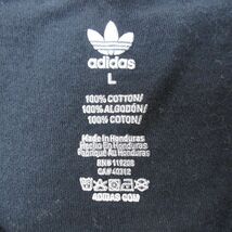 XL/古着 アディダス adidas 半袖 Tシャツ メンズ ビッグロゴ リーフトレフォイル コットン クルーネック 黒 ブラック 24mar21 中古_画像3