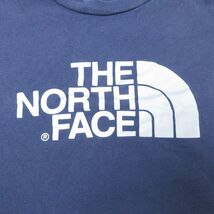 XL/古着 ノースフェイス THE NORTH FACE 半袖 Tシャツ メンズ ビッグロゴ コットン クルーネック 紺 ネイビー 24mar21 中古_画像2