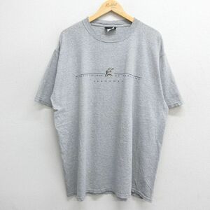 XL/古着 ジャンスポーツ 半袖 ビンテージ Tシャツ メンズ 00s セントメアリーズ カレッジ シーホークス 大きいサイズ クルーネック グレー