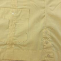 XL/古着 半袖 キューバ シャツ メンズ 70s 開襟 オープンカラー 黄 イエロー 24mar21 中古 トップス_画像7