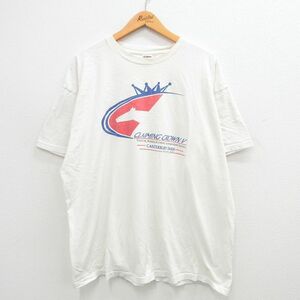 XL/古着 フルーツオブザルーム 半袖 ビンテージ Tシャツ メンズ 00s CLAIMING CROWN 白 ホワイト 24mar21 中古