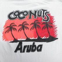 XL/古着 半袖 ビンテージ Tシャツ メンズ 90s ヤシの木 ココナッツ コットン クルーネック 白 ホワイト 24mar22 中古_画像2