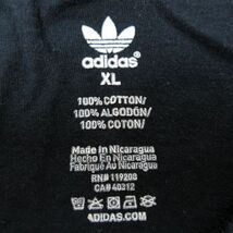 XL/古着 アディダス adidas 半袖 ブランド Tシャツ メンズ ビッグロゴ リーフ トレフォイル 大きいサイズ コットン クルーネック 黒 ブラッ_画像3