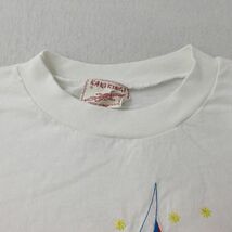 M/古着 半袖 ビンテージ Tシャツ メンズ 90s ヘイマン ヨット 刺繍 コットン クルーネック 白 ホワイト 24mar23 中古_画像4