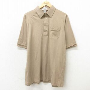 XL/古着 アロー 半袖 ポロ シャツ メンズ 00s ラグラン ベージュ カーキ 24mar23 中古 トップス