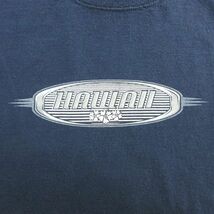 XL/古着 半袖 ビンテージ Tシャツ メンズ 00s ハワイ 大きいサイズ コットン クルーネック 紺 ネイビー 24mar23 中古_画像2