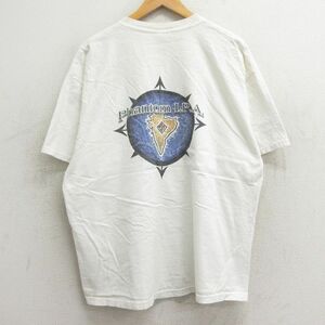 XL/古着 ヘインズ 半袖 ビンテージ Tシャツ メンズ 00s ファントム キャニオン 大きいサイズ コットン クルーネック 白 ホワイト 24mar23