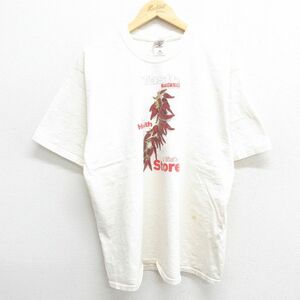 XL/古着 フルーツオブザルーム 半袖 ビンテージ Tシャツ メンズ 00s トウガラシ Store コットン クルーネック 生成り spe 24mar23 中古