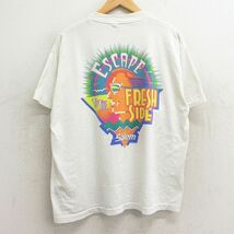 XL/古着 半袖 ビンテージ Tシャツ メンズ 90s FRESH SIDE セーレム 大きいサイズ クルーネック 白 ホワイト 24mar23 中古_画像1