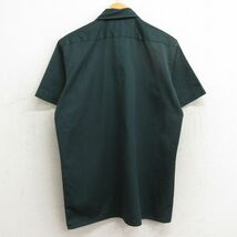 M/古着 ディッキーズ Dickies 半袖 ワーク シャツ メンズ 90s 緑 グリーン spe 24mar25 中古 トップス_画像2