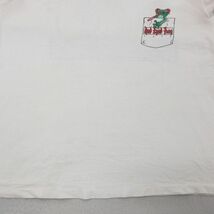 XL/古着 半袖 ビンテージ Tシャツ メンズ 90s カエル コットン クルーネック 白 ホワイト 24mar25 中古_画像8