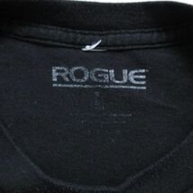 L/古着 半袖 Tシャツ メンズ ROGUE クルーネック 黒 ブラック 24mar26 中古_画像4