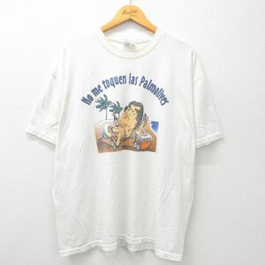 XL/古着 ヘインズ 半袖 ビンテージ Tシャツ メンズ 00s 男性 大きいサイズ クルーネック 白 ホワイト 24mar26 中古