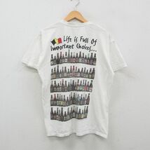 XL/古着 半袖 ビンテージ Tシャツ メンズ 00s ビール ベルギー コットン クルーネック 白 ホワイト 24mar26 中古_画像1