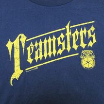 XL/古着 半袖 Tシャツ メンズ 馬 Teamsters クルーネック 紺 ネイビー 24mar27 中古_画像2