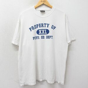 XL/古着 半袖 ビンテージ Tシャツ メンズ 00s PROPERTY 大きいサイズ コットン クルーネック 白 ホワイト 24mar27 中古