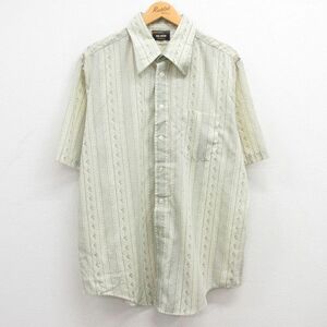 XL/古着 JCペニー 半袖 シャツ メンズ 70s 花柄 ベージュ系他 カーキ 24mar27 中古 トップス