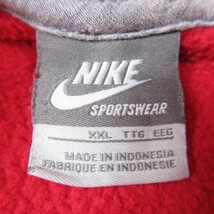 XL/古着 ナイキ NIKE 長袖 スウェット パーカー メンズ ワンポイントロゴ 大きいサイズ 赤 レッド 23nov06 中古 スエット トレーナー_画像4